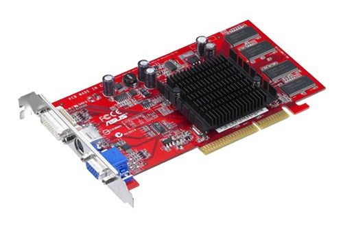 Grafische kaart ATI Radeon 9550 128MB DDR AGP 8x DVI VGA S-VIDEO RV350 ASUS